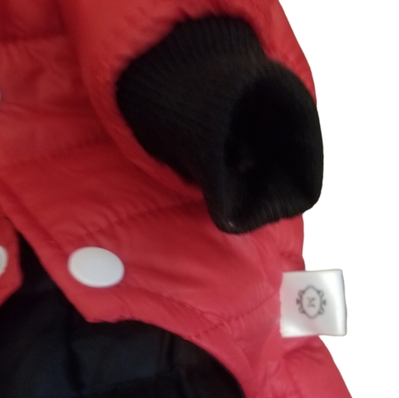 Ski Bunny Puffer Dog Coat Red With Fur Trimmed Hood Small - Picture 4 of 10